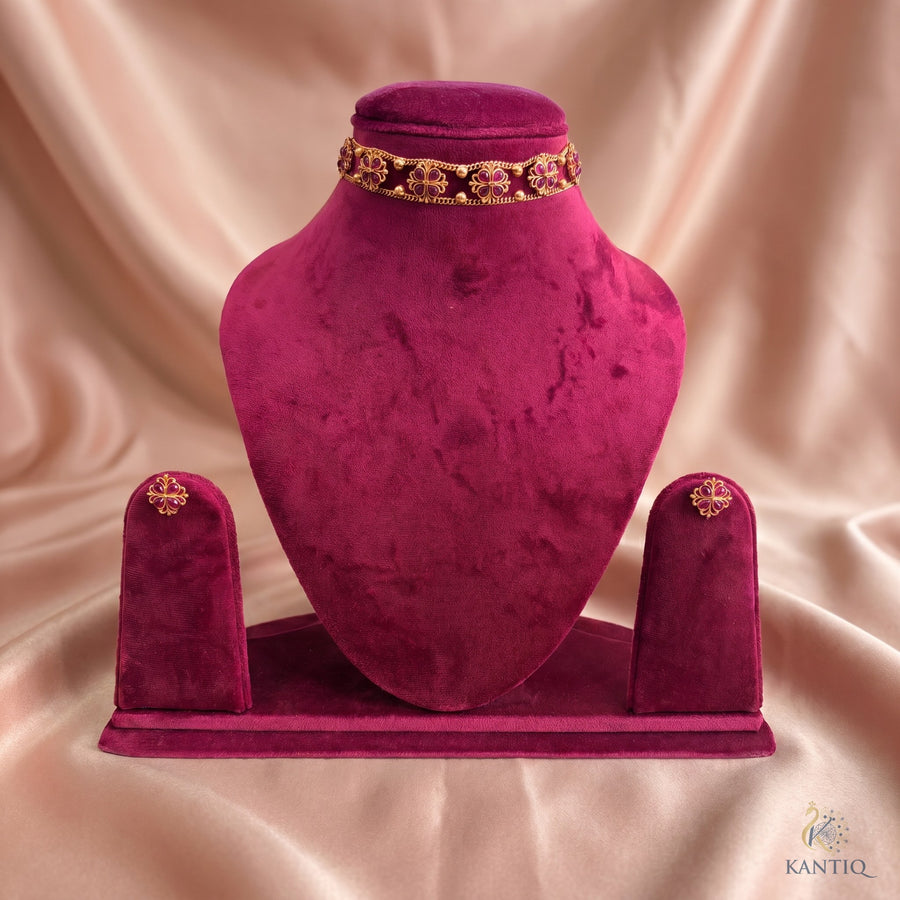 Floral Choker & Studs