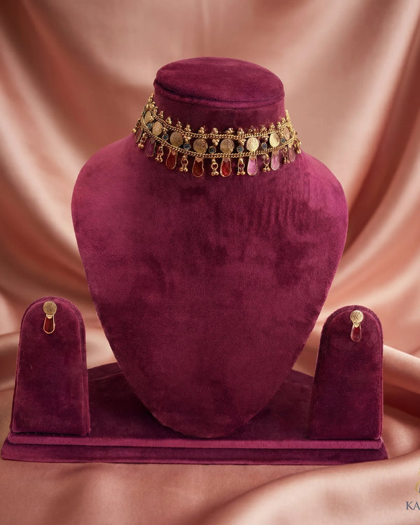 Layered Coin Choker - Choker - Front View