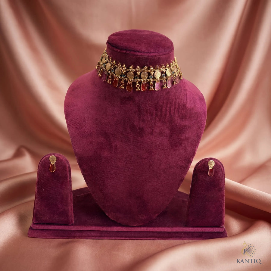 Layered Coin Choker - Choker - Front View