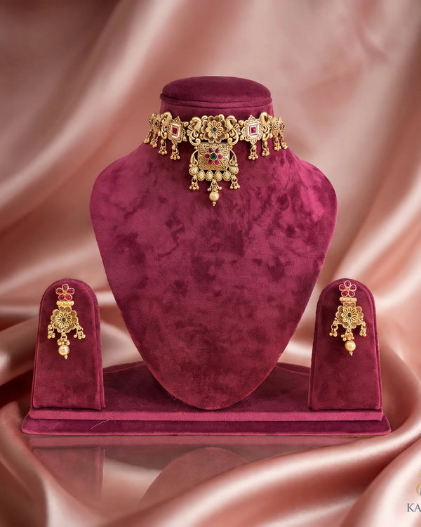 PadmaRaaga Choker Set - Choker - Front View