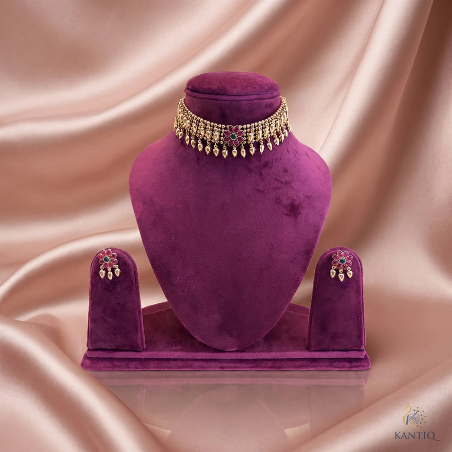 Palakka Antique Elakkathali - Choker - Front View
