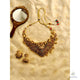 Kemp Mayura Lakshmi Premium Necklace with matching Jhumkhas - jewelry - Front View
