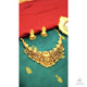 Kemp Mayura Lakshmi Premium Necklace with matching Jhumkhas - jewelry - Side View
