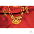 Sri Lakshmi Mayura Premium Antique Haram - Necklace - Front View