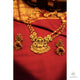 Sri Lakshmi Mayura Premium Antique Haram - Necklace - Side View