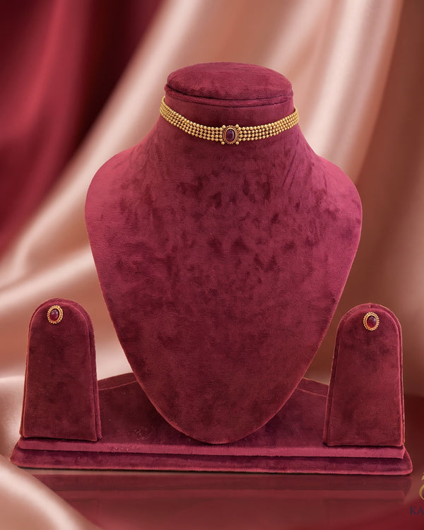Simple Choker Set-Cut Stone