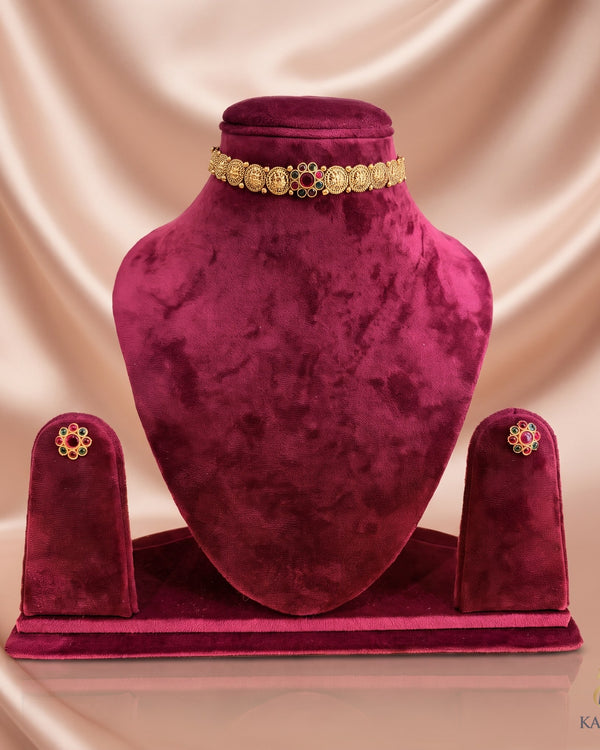 Floral Lakshmi Choker Set