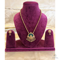Divine Lakshmi Pendant Haram with Matching earrings