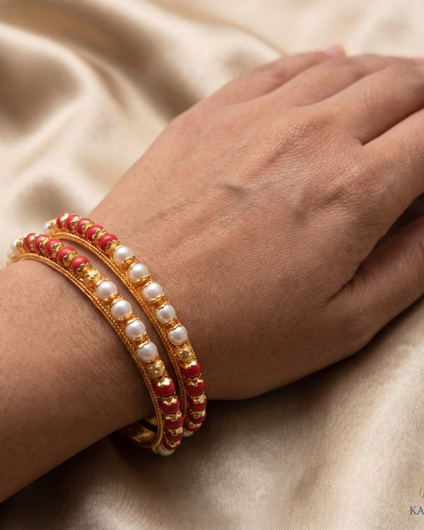 Ruby Pearl Antique Bangles